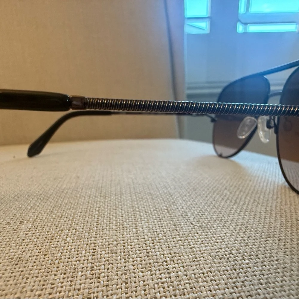 Quay Aviator-Style Sunglasses in Brown with Black Case Never Worn